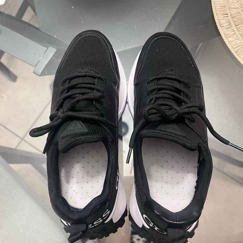 Guess Black Athletic Shoes with White Accents